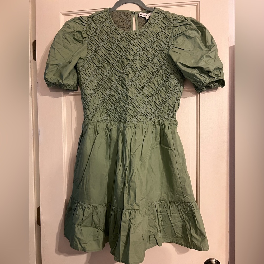 English Factory Green Mini Dress